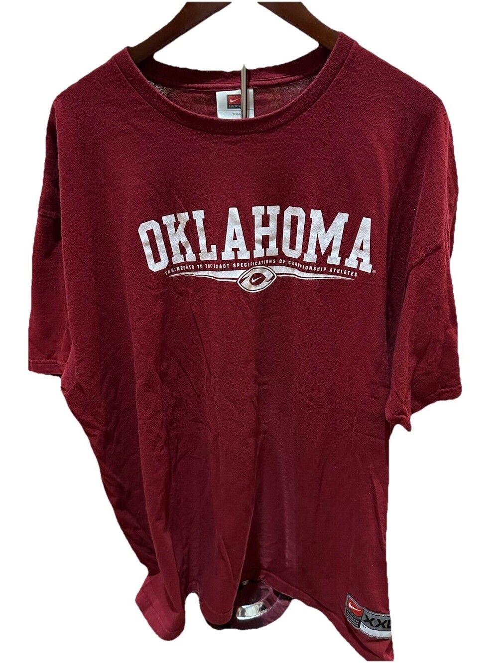 Nike Oklahoma Sooners Shirt XXL Red NCAA College T-Shirt Mens OU